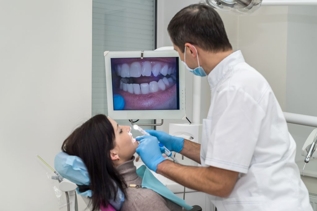 Intra-oral camera used for dental exams