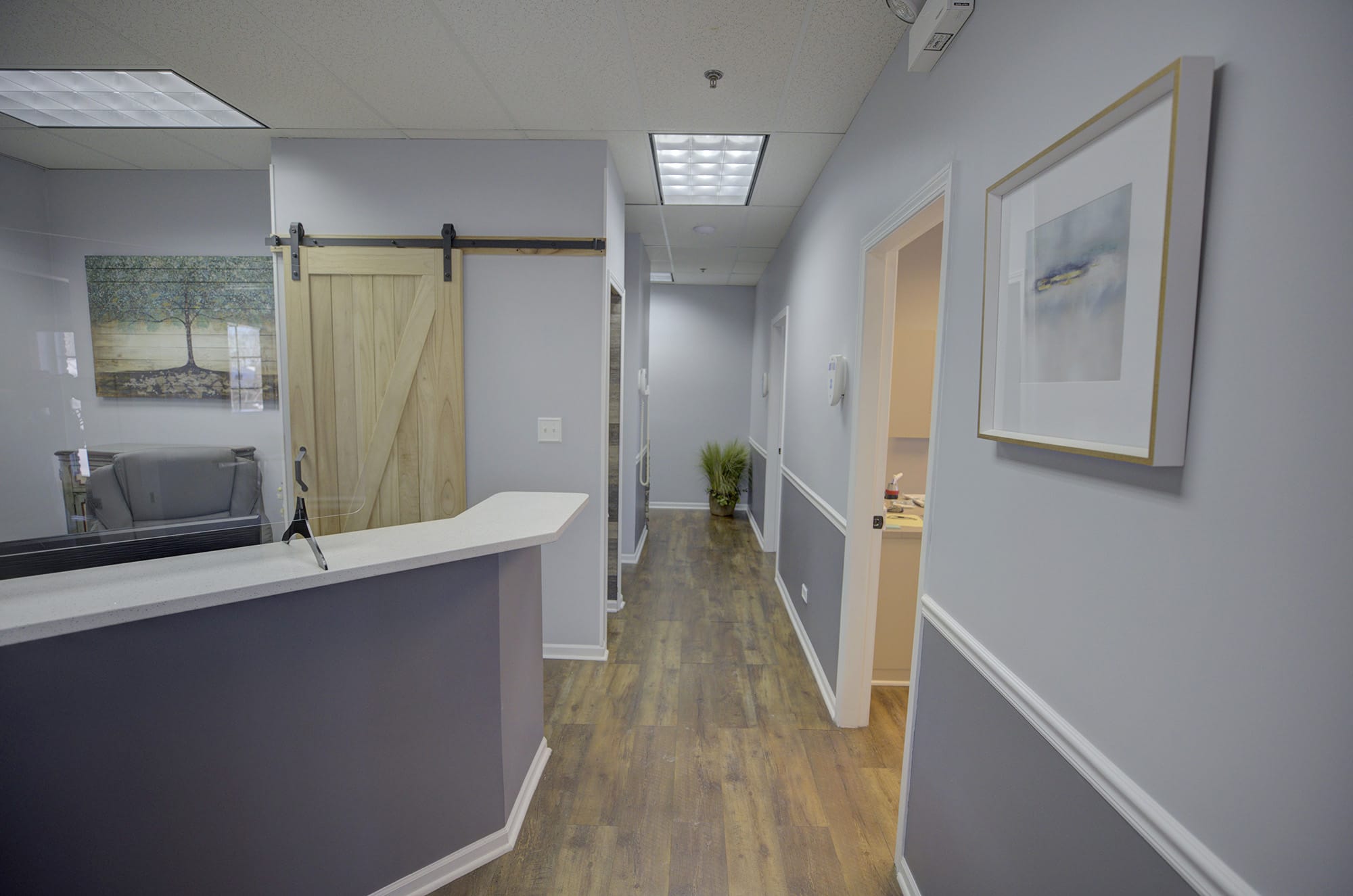 Office hallway at Brammeier Dental of Naperville