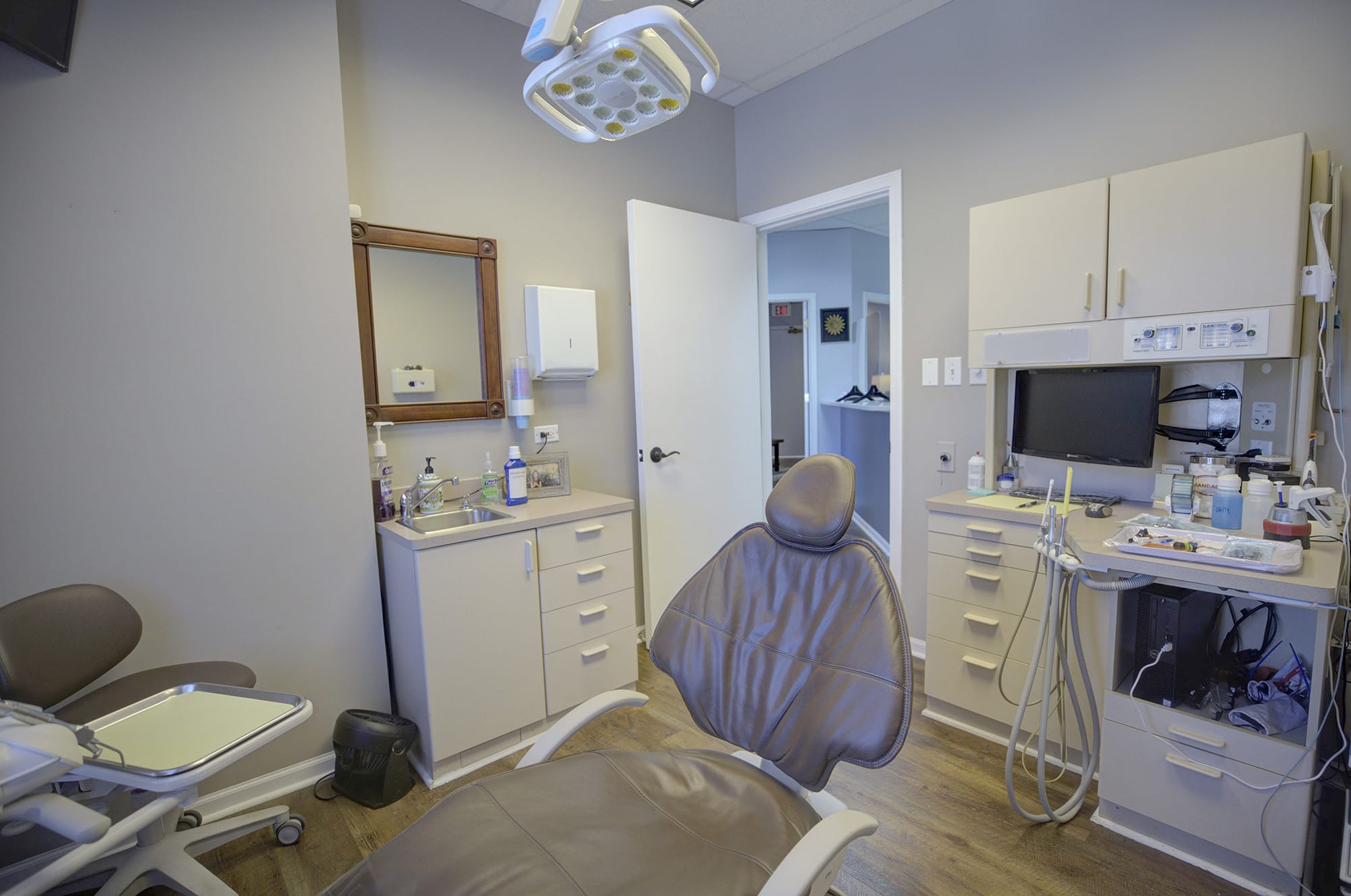 Modern treatment room at our Naperville dental office